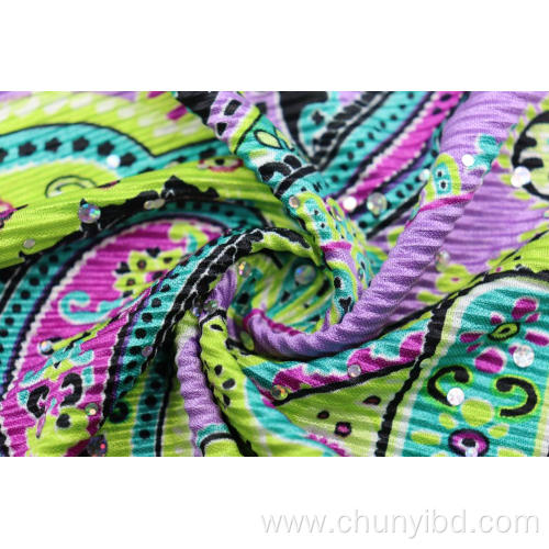 145GSM 100% Polyester Print Aop Chip Crepe Fabric